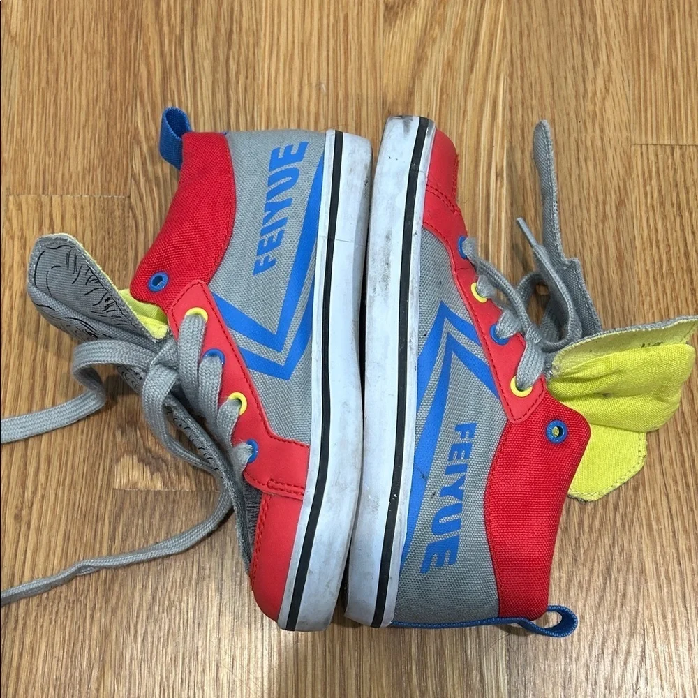 Feiyue Kids Sneakers - Red and Gray Elephant Design